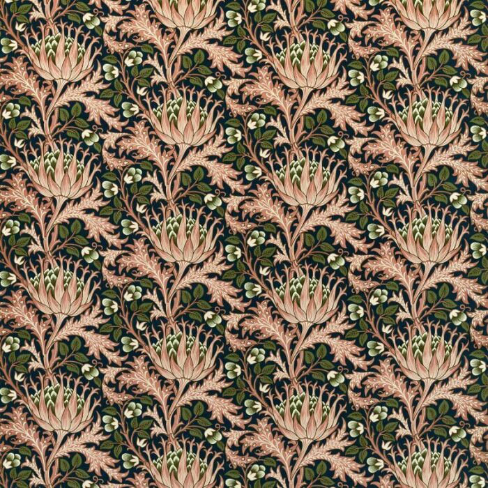 Artichoke Velvet Inky Fingers/Blush Fabric by Morris & Co