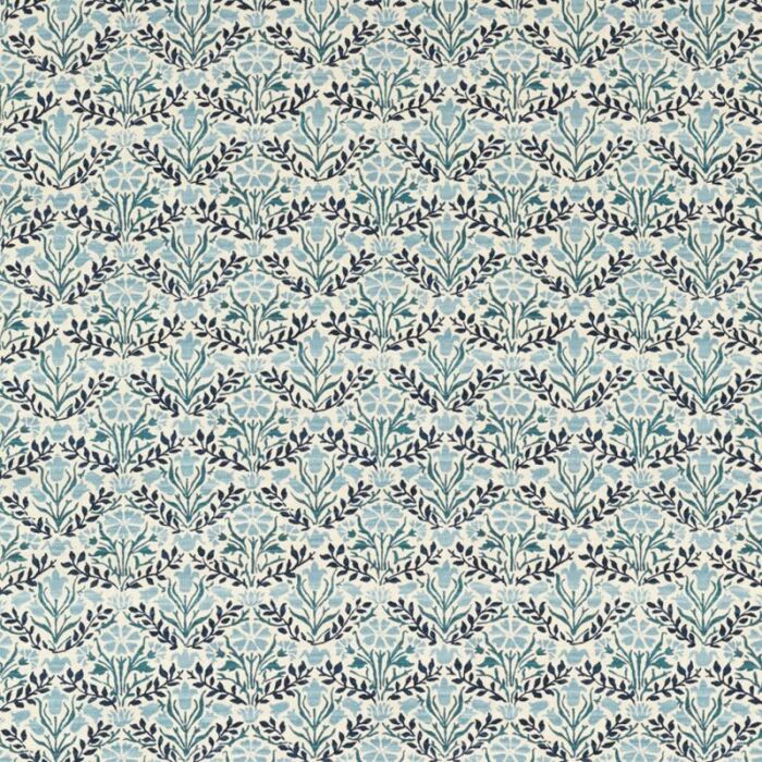 Bellflowers Mineral Blue Fabric by Morris & Co