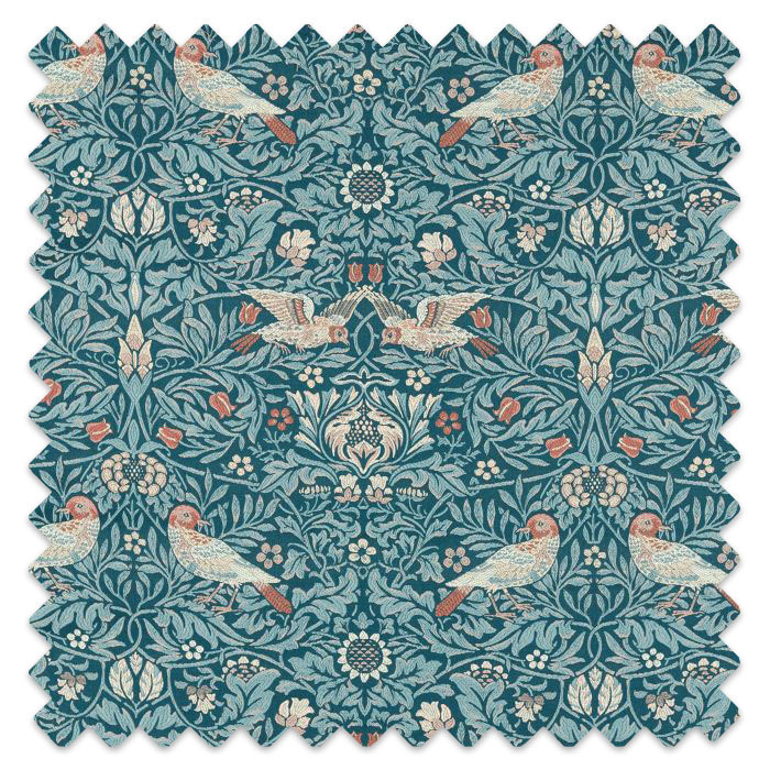 Swatch of Bird Tapestry Webbs Blue