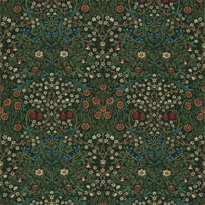 Blackthorn Green Fabric by Morris & Co