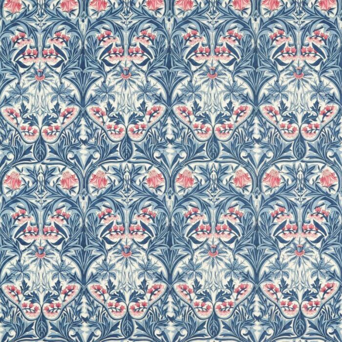 Bluebell Indigo/Rose Fabric by Morris & Co