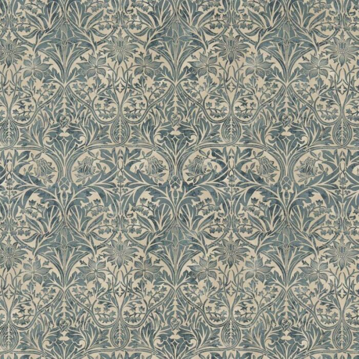 Bluebell Seagreen/Vellum Fabric by Morris & Co