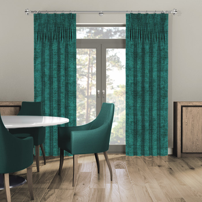 Chenille Kingfisher Curtains