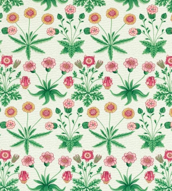 Daisy Strawberry Fields Fabric by Morris & Co