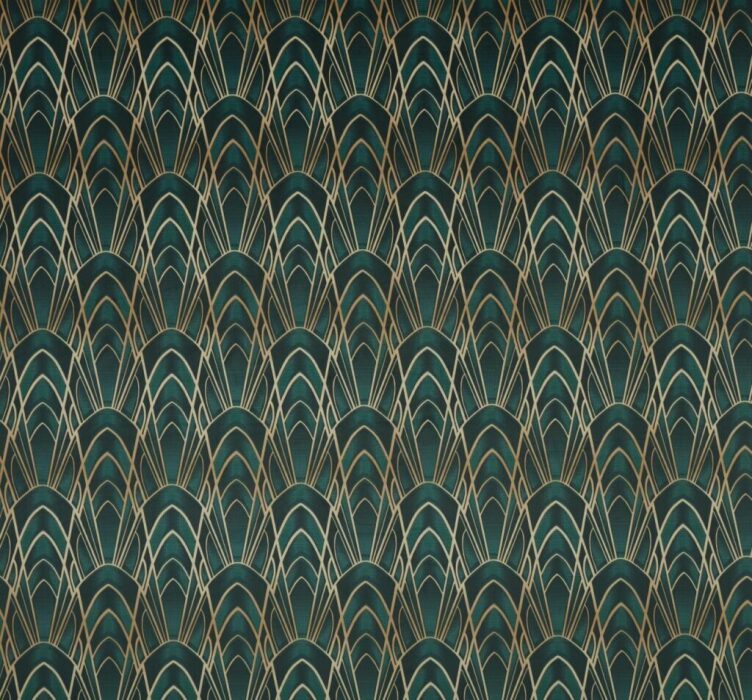 Delaunay Emerald Fabric by Ashley Wilde