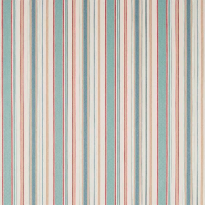 Dobby Stripe Brick Fabric by Sanderson