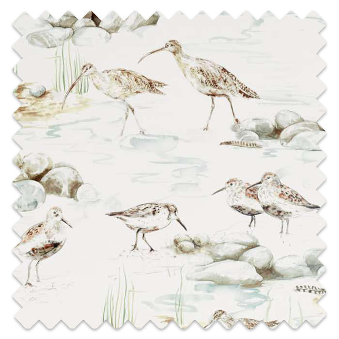 Swatch of Estuary Birds Mist/Ivory