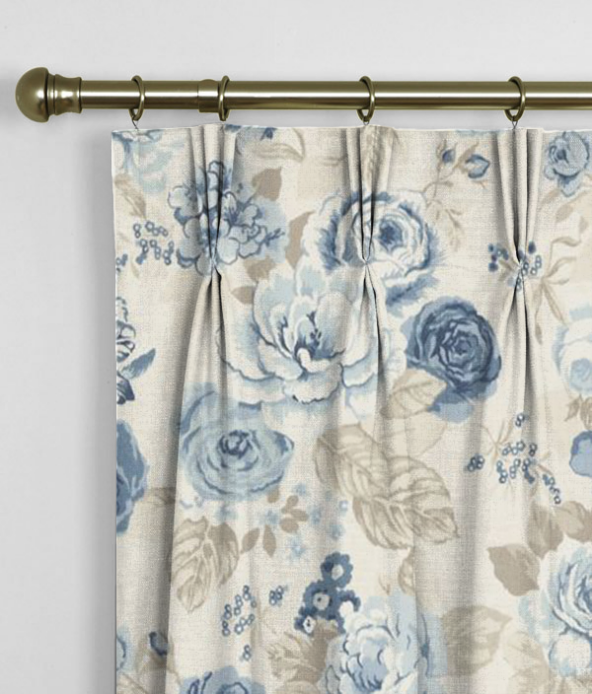 Pinch Pleat Curtains Genevieve Chambray