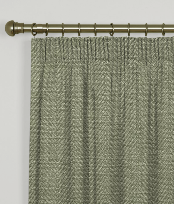 Pencil Pleat Curtains Henley Olive