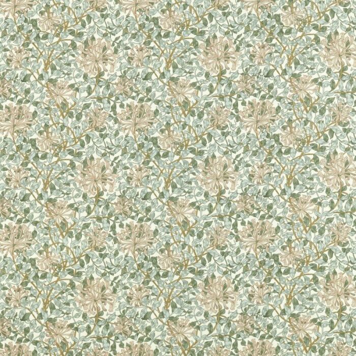 Honeysuckle Outdoor Sage/Clay Fabric by Morris & Co