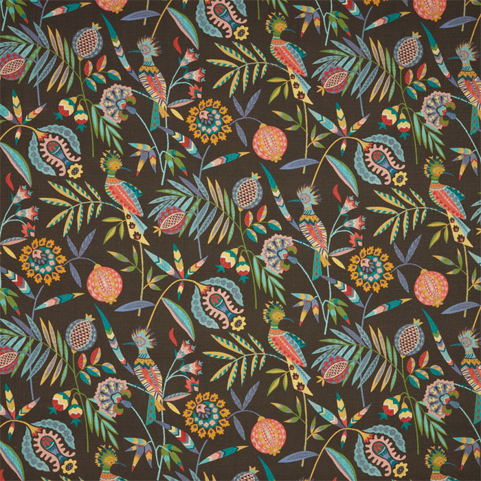 Hoopoe Charcoal Fabric by iLiv