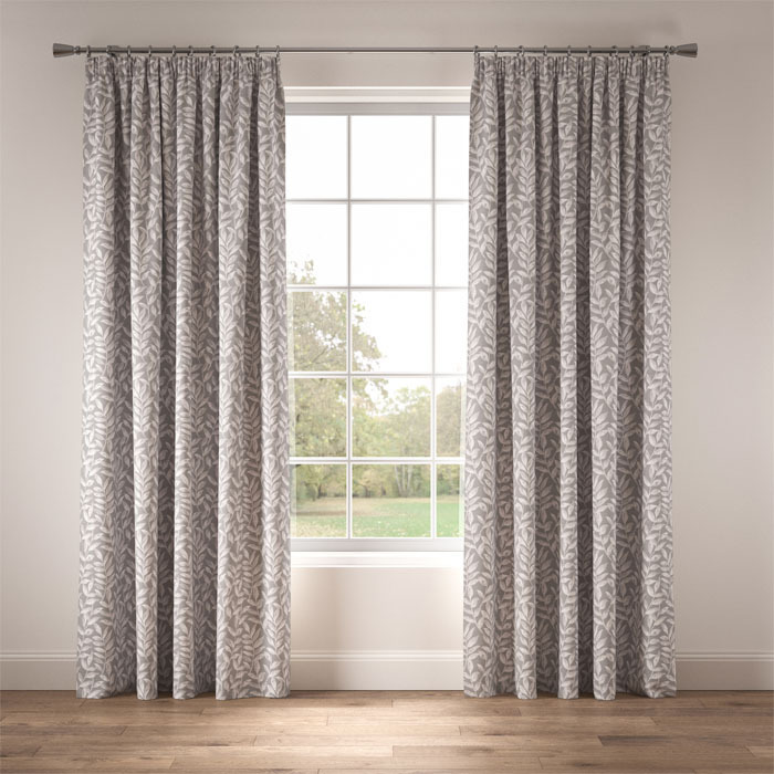 Curtains in Olivia Dove Grey by Belfield Home