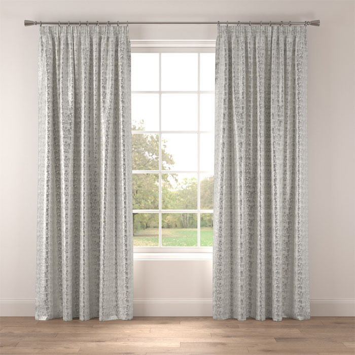 Curtains in Olympia Silver by Belfield Home