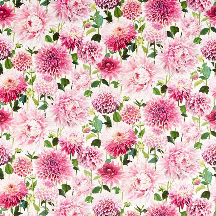 Dahlia Blossom/Emerald/New Beginnings Fabric by Harlequin