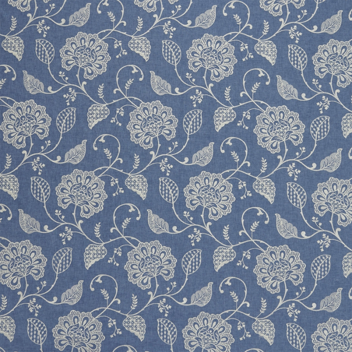 Made To Measure Curtains Adriana French Blue Flat Image