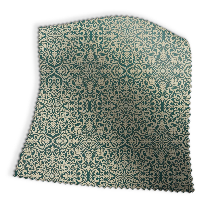 Made To Measure Curtains Brocade Teal Swatch