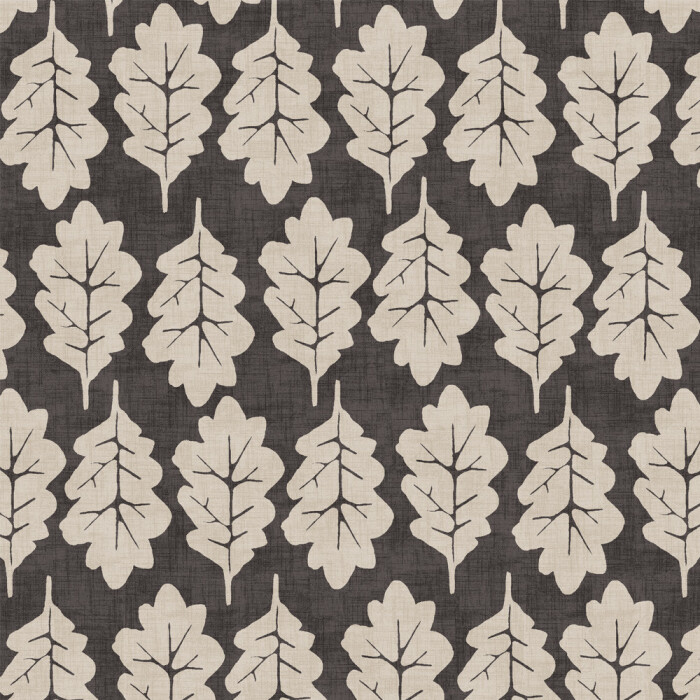 Oak Leaf Ebony Fabric