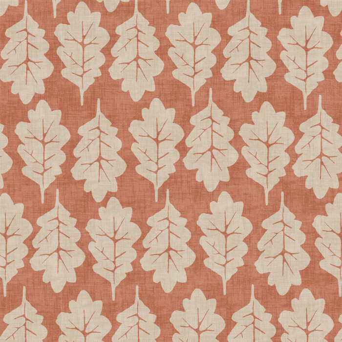 Oak Leaf Paprika Fabric