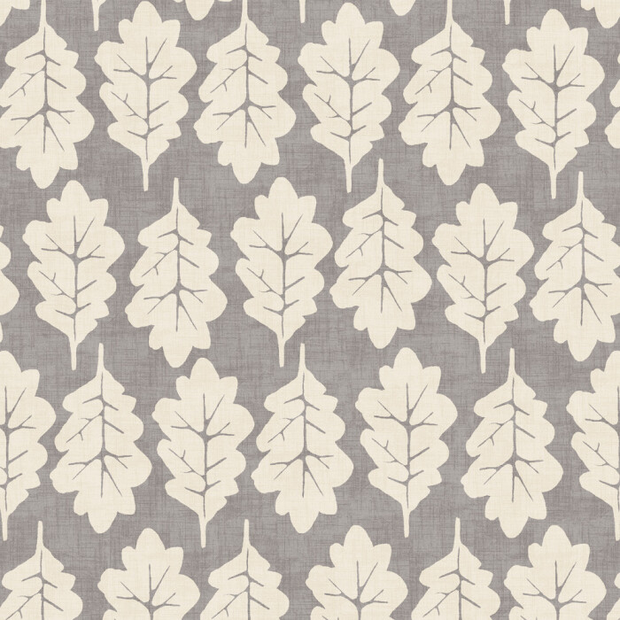 Oak Leaf Pewter Fabric