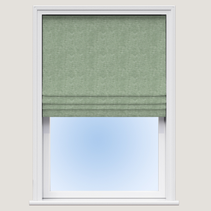 Chenille Celadon Roman Blind