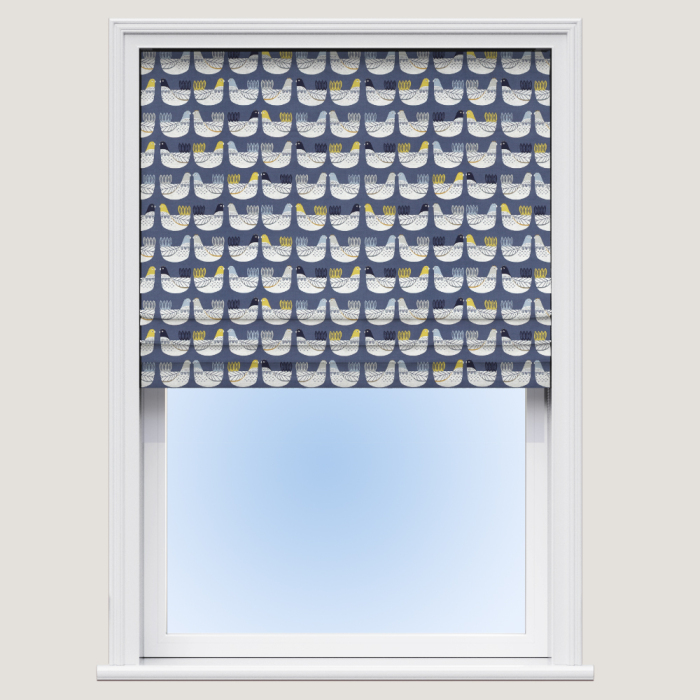 Cluck Cluck Ochre Roman Blind