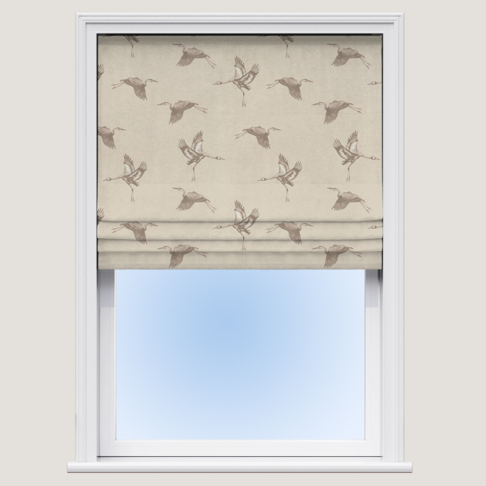 Cranes Pearl Roman Blind