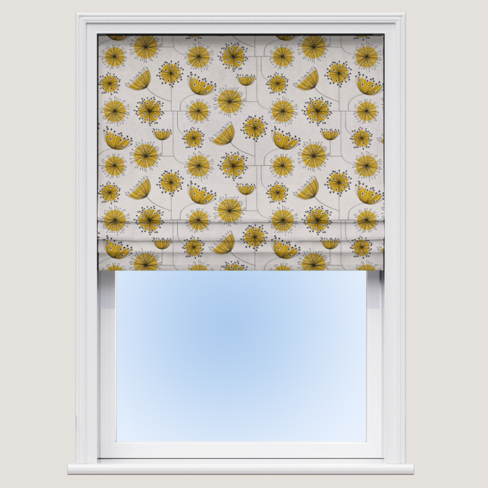 Dandelion Mobile Sunflower Yellow Roman Blind