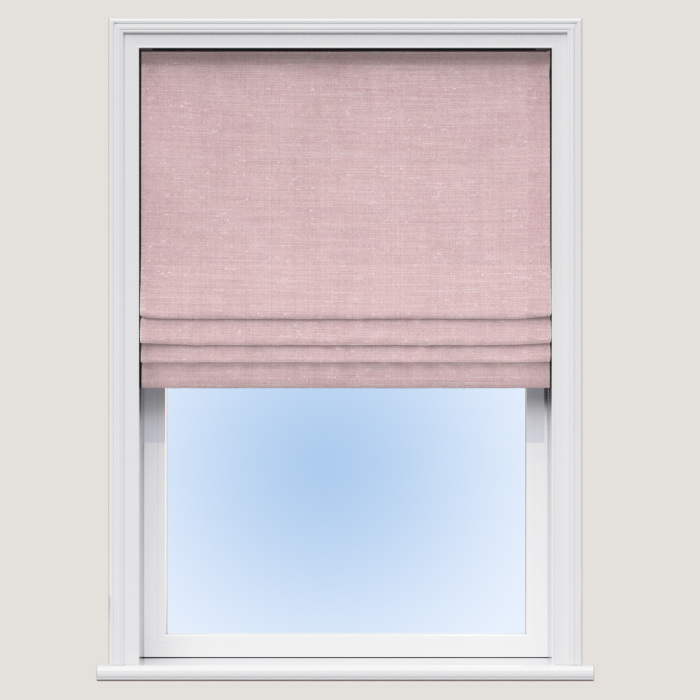 Made to Measure Roman Blind Dupion Faux Silk Powder Pink