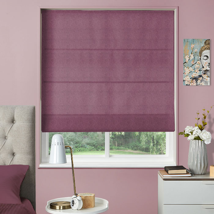 Roman Blind in Oslo Mulberry
