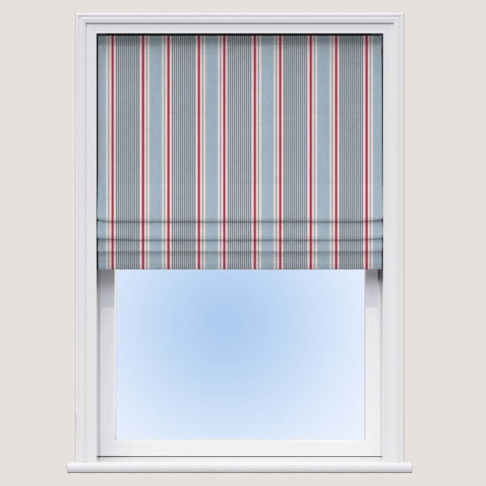 Made To Measure Roman Blind Sail Stripe Marine