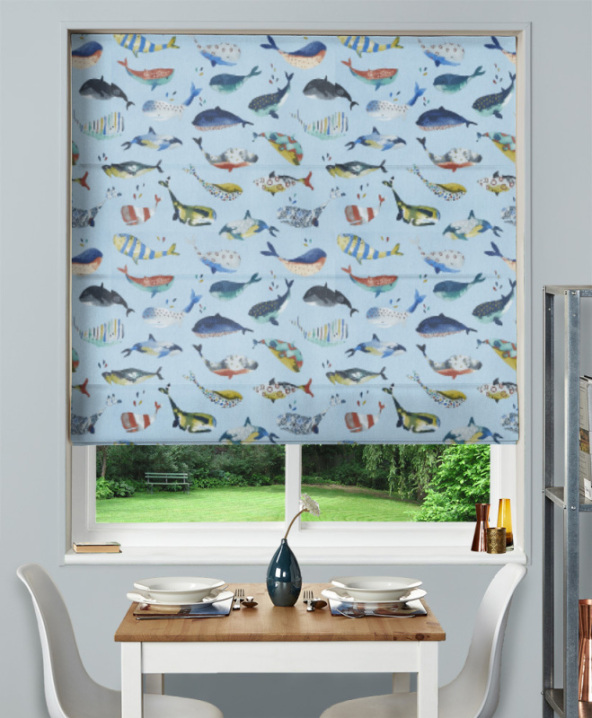 Made To Measure Roman Blind Whale Watching Pacific