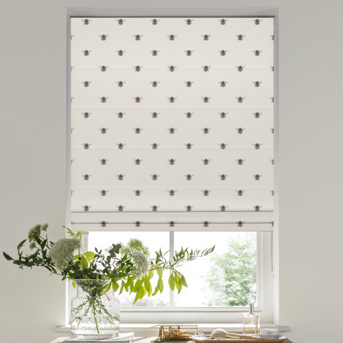 Roman Blind in Abeja Ivory