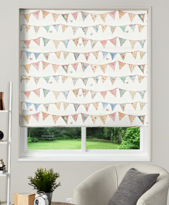 Made To Measure Roman Blinds Bunting Cream 1