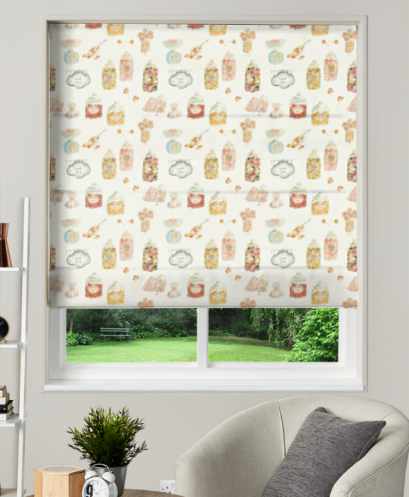 Made To Measure Roman Blinds Sweetshop Cream 1