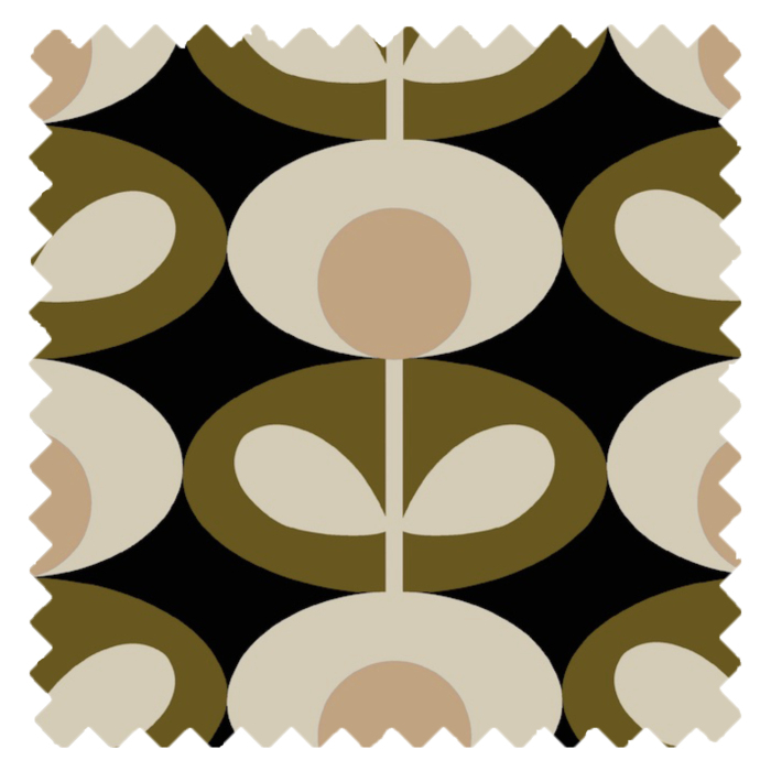 Oval Flower Seagrass Fabric