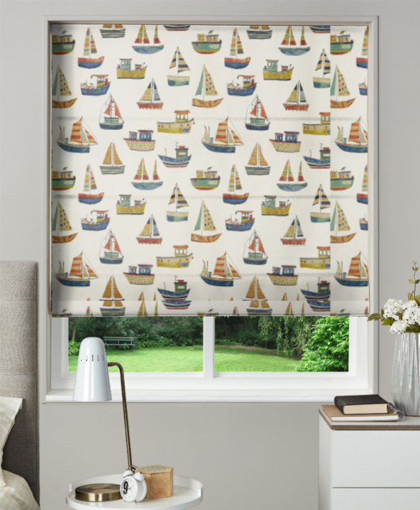 Made To Measure Roman Blind Boat Club Antique 1