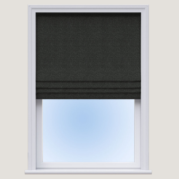 Made To Measure Roman Blind Boucle Charcoal