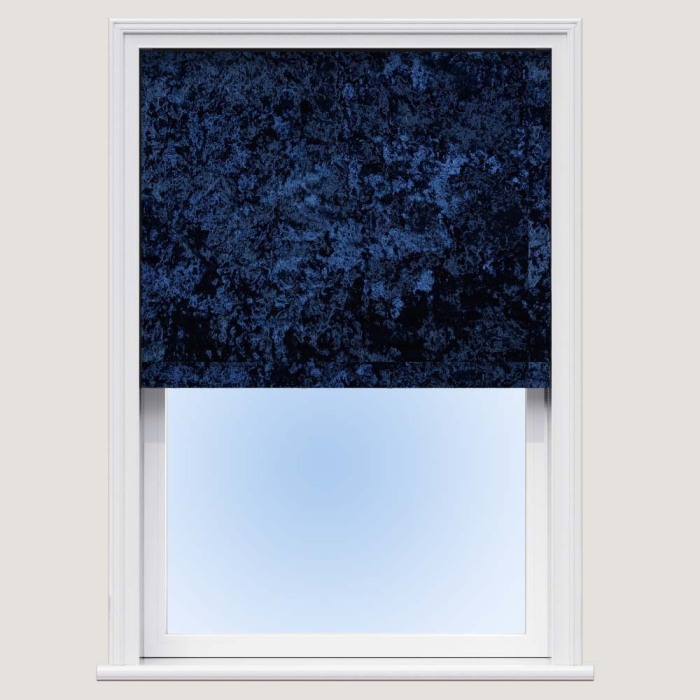 Made To Measure Roman Blind Crush Velvet Midnight