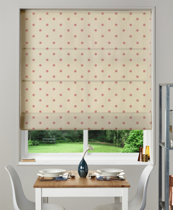 Made To Measure Roman Blind Dotty Chintz 1