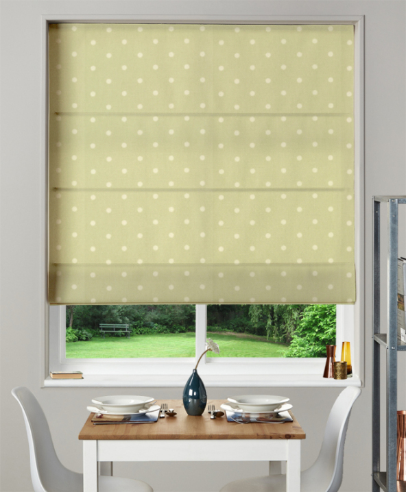Made To Measure Roman Blind Dotty Sage 1