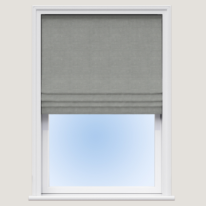 Dupion Faux Silk Carbon Roman Blind