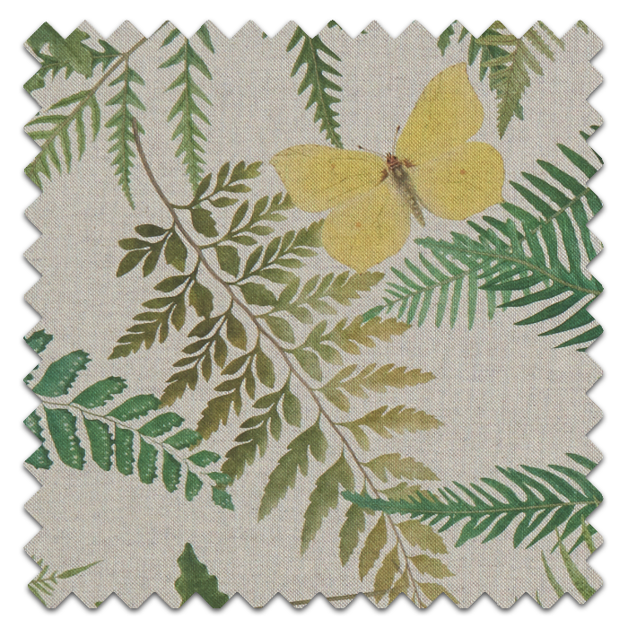 Roman Blind Fern Glade Linen Fabric Sample