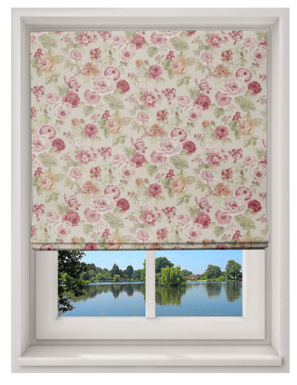 Made To Measure Roman Blind Genevieve Old Rose