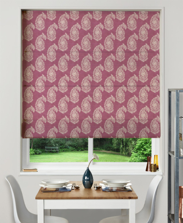 Made To Measure Roman Blind Harriet Mulberry 1