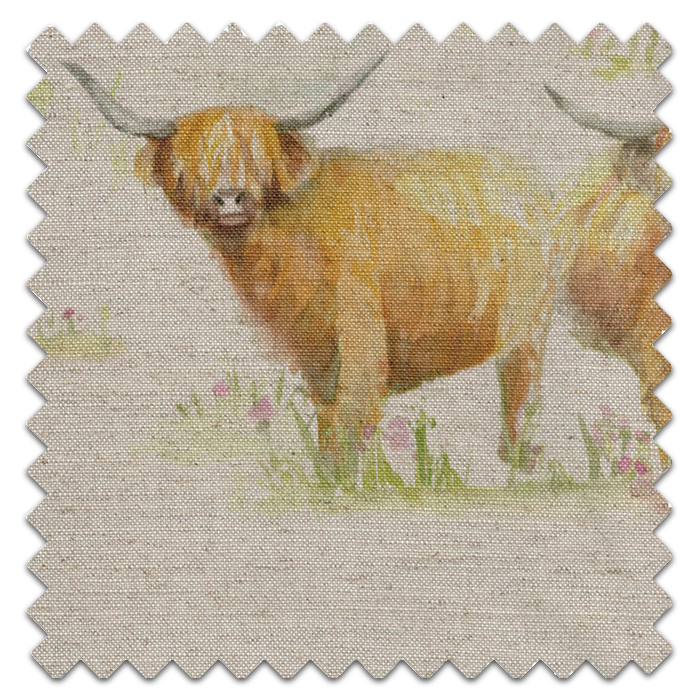 Swatch of Highland Cattle Linen