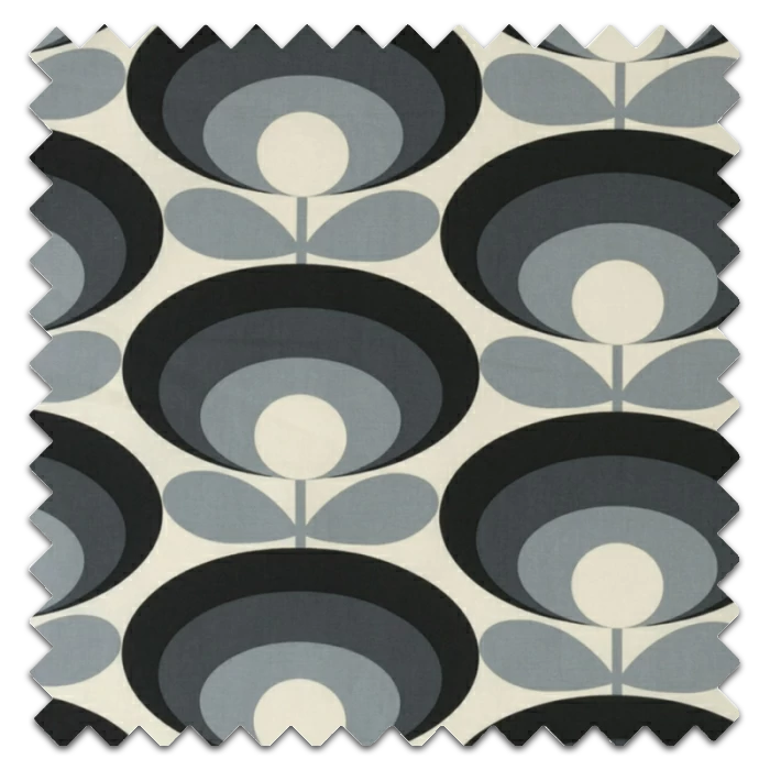 Swatch of Seventies Flower Cool Grey