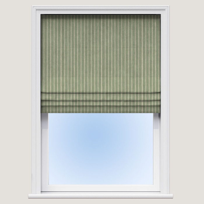 Pencil Stripe Lichen Roman Blind