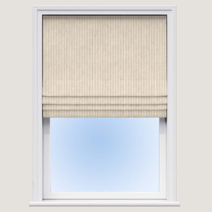 Made To Measure Roman Blind Pencil Stripe Nougat