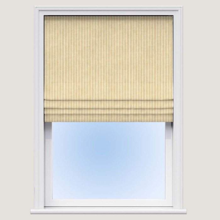 Made To Measure Roman Blind Pencil Stripe Ochre