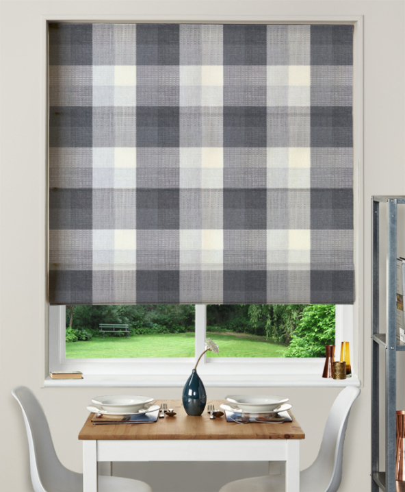 Made to Measure Roman Blind Porto Charcoal
